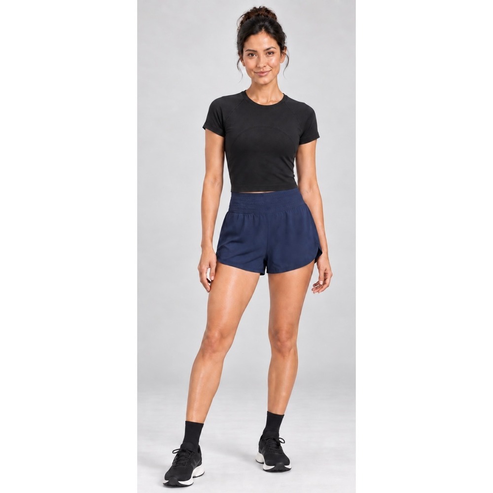 Lululemon Swiftly Tech Cropped Short-Sleeve Shirt 2.0 Black Size 4